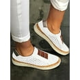 thumbnail image 4 of Women's Flats Hollow Round Toe Loafers Slip On Breathable Boat Moccasins Shoes, 4 of 6