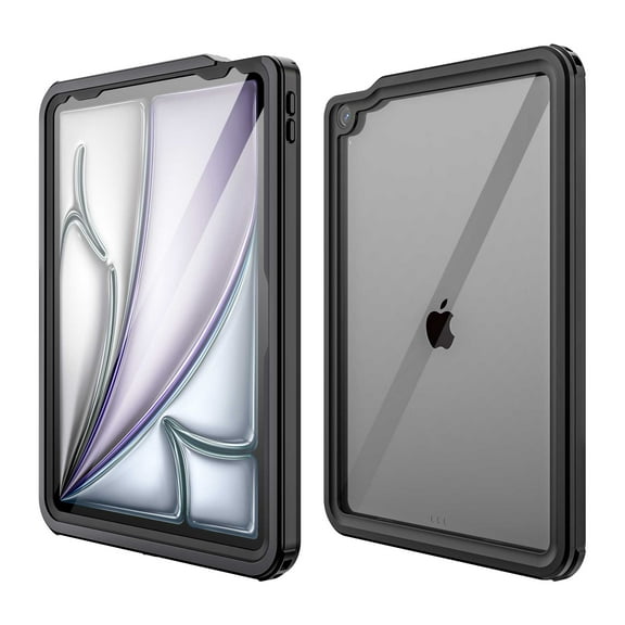Dteck Waterproof Case for iPad Air 11 inch 2025/2024,Shockproof Case Built-in Screen Protector Full Body Protection Case IP68 Waterproof Clear Cover for iPad Air 11-in. M3/M2,Black