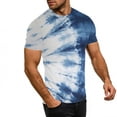 thumbnail image 5 of cocolona Womens and Mens Tie Dye Print T-shirt Summer Short Sleeve Crew Neck Tops Fashion Casual Vintage Tees Blouses, 5 of 8