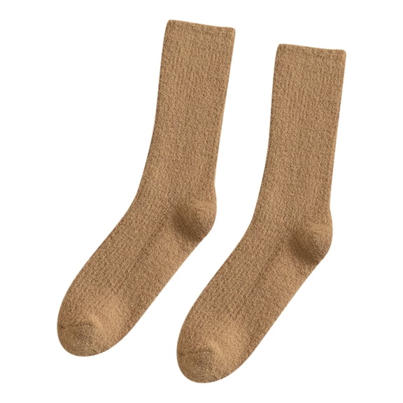 Compression Socks for Women - Fall Winter Thick Thermal Crew Socks, Simple Solid Color Soft Comfort, Socks for House Commute & Diabetic Foot Care