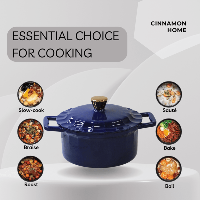 Cinnamon Home Enameled Cast Iron Dutch Oven - Thumbnail 4