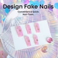 thumbnail image 3 of Yoyauz Coffin Pressed Nails Fake French Nails Full Coverage Acrylic Fake Nails for Ladies & Girls 24PCS, 3 of 7