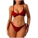 thumbnail image 1 of Traje de baño para mujer, bikini de tirantes sin espalda de color liso para mujer, trajes de baño para mujer, conjuntos de bikini para mujer, trajes de baño de bikini para mujer, 1 of 3