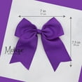 thumbnail image 4 of Motique Accessories 3 Pack Jumbo Bow Clips with Tails for Women and Girls-Purple Yellow, 4 of 4