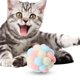 thumbnail image 5 of Pelotas de juguete para gatos Zulema interactivas con campanas rosa amarillo azul, 5 of 8