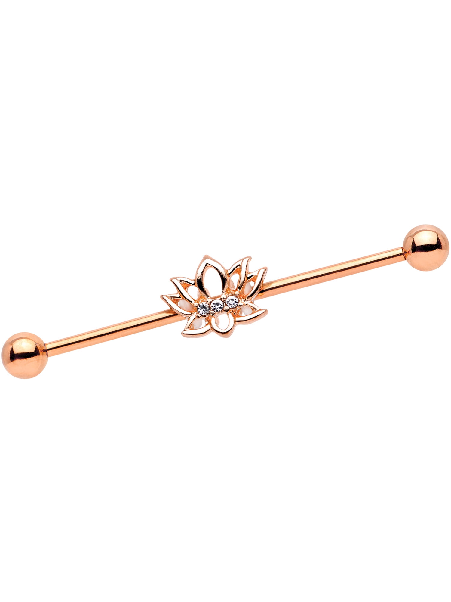 Covet Jewelry Notched Industrial Barbell 316L Surgical Steel