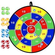 Kids Dart Board Game Set-29 inchs,Board Games with 16 Stick Balls,Summer Indoor Outdoor Toys Games for Kids Ages 4-8,Birthday Party Games Yard Toys for Kids Ages 3 4 5 6 7 8 9 10 11