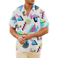 thumbnail image 6 of Men's Shirt Vintage Retro 80s 90s Geometric Prevalent Soft Attractive Design Graphic T-Shirt for Adult for Gift to Husbund, 6 of 12