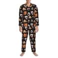 thumbnail image 3 of Fotbe Different Breeds Of Dogs Pattern Long Sleeve Pajama Set for Men,Sleepwear Set,2-piece Loungewear Set,Soft PJs Comfy Nightwear with Pockets-XX-Large, 3 of 7