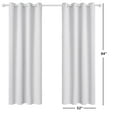 thumbnail image 2 of Deconovo Traditional White Circle and Silver Line Grommet Room Darkening Curtain, 52 x 84 in (2 Panels), 2 of 8