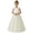 Dresses-A16Beige, variant on Girl's Floor Length Tulle Gown Pearl Beaded Waist Sleeveless Elegant Maxi Ball Gown for Junior Bridesmaid Pageant and Spring Wedding