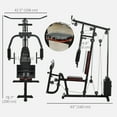 thumbnail image 3 of Soozier Multi-Functional Home Gym Workout Equipment with Leg Press Machine, 3 of 10