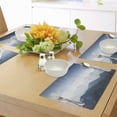 thumbnail image 4 of Ambesonne Nature Place Mats Set of 4, Foggy Morning Mountain, Standard Size, Pale Blue, 4 of 6