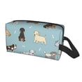 thumbnail image 2 of Goofa Dog Pets Printed Toiletry Bag with Handle,Large Capacity Travel Makeup Cosmetic Bag for Women, Carry on Airport Airline Compliant Bag, 2 of 9