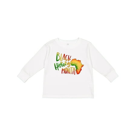 

Inktastic Black History Month Africa in Red Yellow and Green Gift Toddler Boy or Toddler Girl Long Sleeve T-Shirt