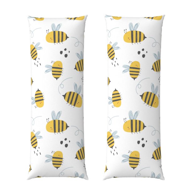 Balery Bee Funda Protectora para Almohada Corporal de Algodón Hipoalergénico con Cierre(55 x 21 pulgadas), Almohadas No Incluidas