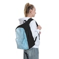 thumbnail image 6 of Lsque Snowflake Snowing Pattern Adult Backpack – Durable & Lightweight PU Canvas Storage Bag , 15” Laptop Compartment, and Multiple Pockets, 6 of 7
