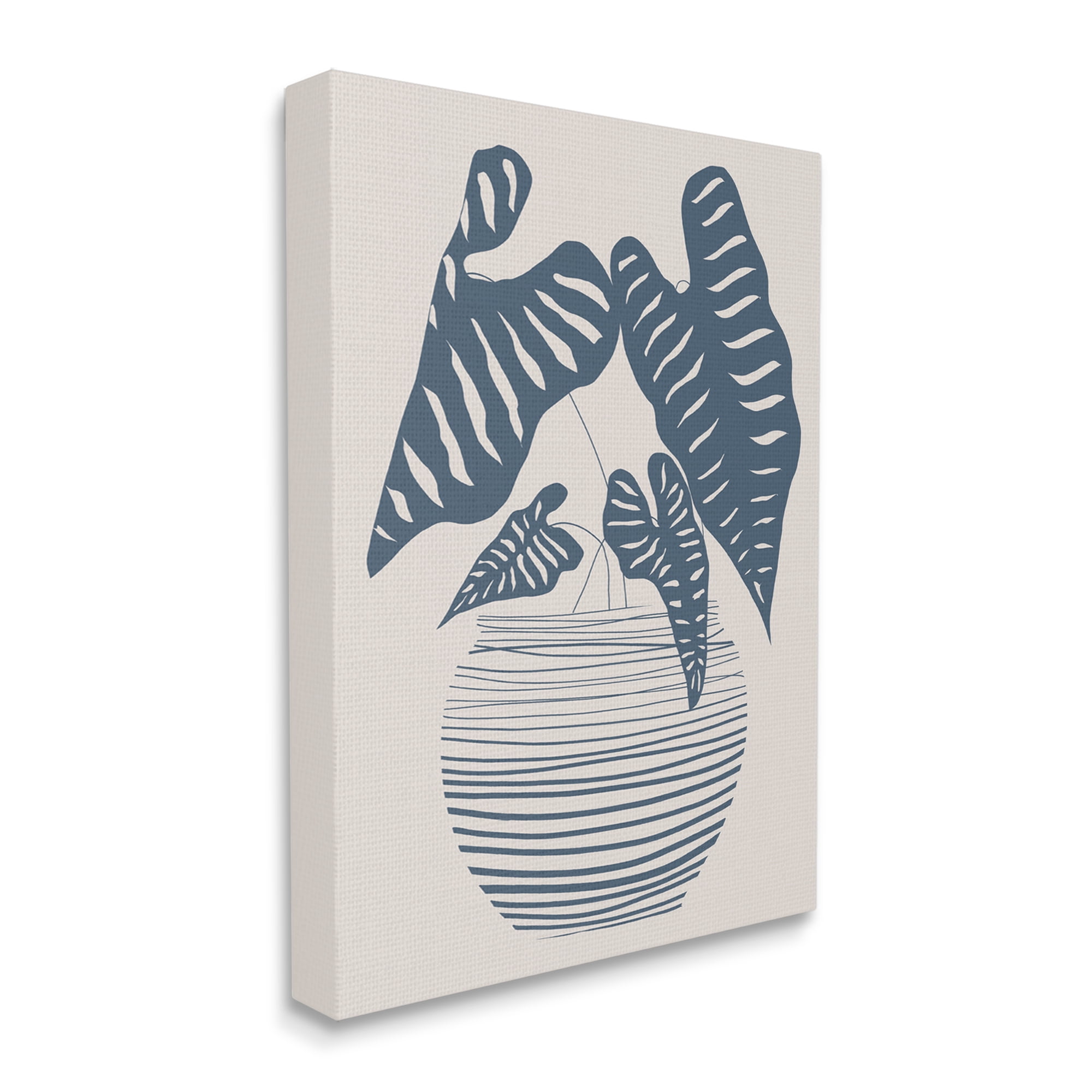 Stupell Industries Potted House Plant Modern Shapes Pattern Design Graphic Art Gallery Wrapped Canvas Print Wall Art, Design by Daniela Santiago