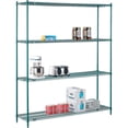 thumbnail image 3 of Nexel Poly-Green, 4 Tier, Wire Shelving Starter Unit, 72"W x 14"D x 86"H, 3 of 3