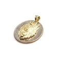 thumbnail image 6 of New 14k yellow Gold lion head face with crown Leo Pendant charm fine gift 2.4g, 6 of 12