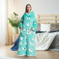 thumbnail image 3 of Blanket Hoodie Robe With Giant Pocket Lamb Lined Design For Spring Winter Fall Sleeping Wear, 3 of 6