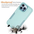thumbnail image 5 of For iPhone 14 Case, 2 in 1 Heavy Duty Armor Shockproof Cases,Hisdou Hybrid Dual Layer Rubber Drop Protection Grip Plastic Bumper Sturdy Phone Cover for iPhone 14 6.1"-Green, 5 of 6