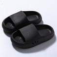 thumbnail image 5 of HCNTES Kids Boys Girls Soft Comfort Slides Non-Slip Sandals Spring Summer Water Shoes for Toddler Pool Beach Shower Casual Loungewear(Z01-Black,1), 5 of 6
