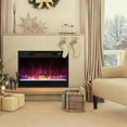 thumbnail image 4 of Costway 23-inch Infrared Quartz Electric Fireplace Insert with Remote Control Black, 4 of 11