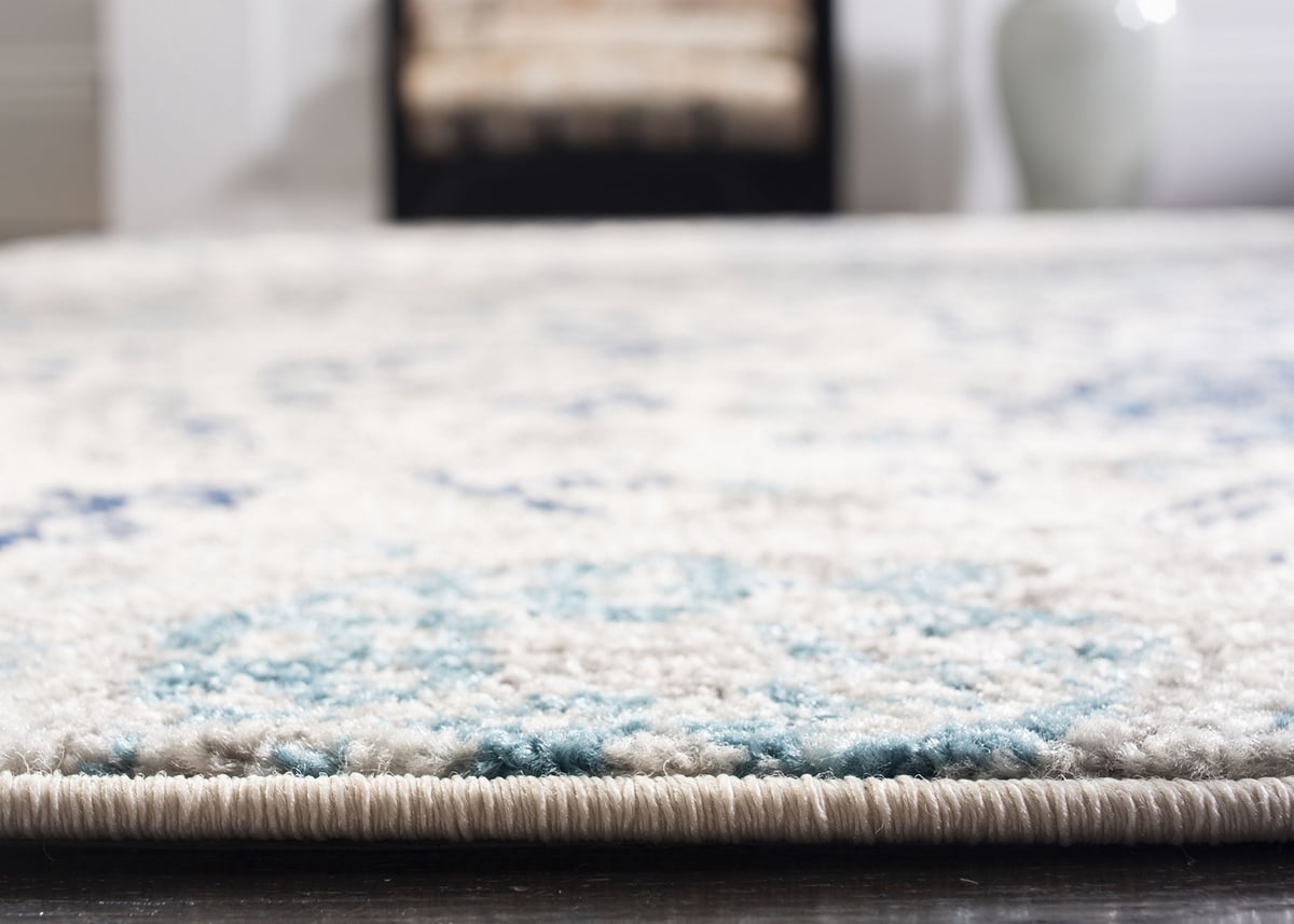 SAFAVIEH Madison Hope Floral Paisley Area Rug, Cream/Light Grey, 10' x 10' Square