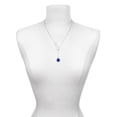thumbnail image 3 of Delight Jewelry 12mm Crystal Rivoli - Blue Silver tone Elegant Infinity Lariat Necklace, 3 of 4