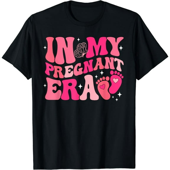 In My Pregnant Era Pregnancy New Mom Groovy Mother's Day T-Shirt