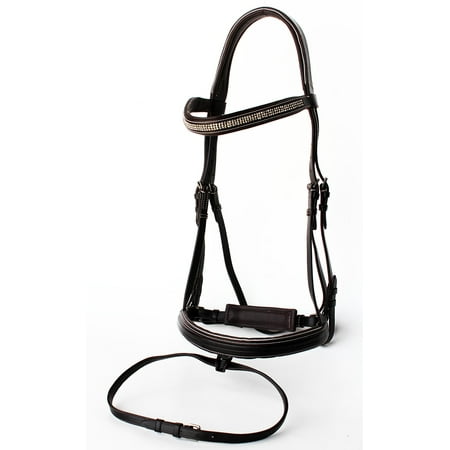 Horse English Padded Leather Show Bridle Crystal Bling Jumping Hunter (Best Show Jumping Bridle)