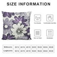 thumbnail image 5 of BANET  Throw Pillow Cases Cozy Fleece Two-Tone Blooming Flowers Decorative Cushion Covers for Couch Bed Sofa Farmhouse Decoration Purple Grey 12x12in, 5 of 5