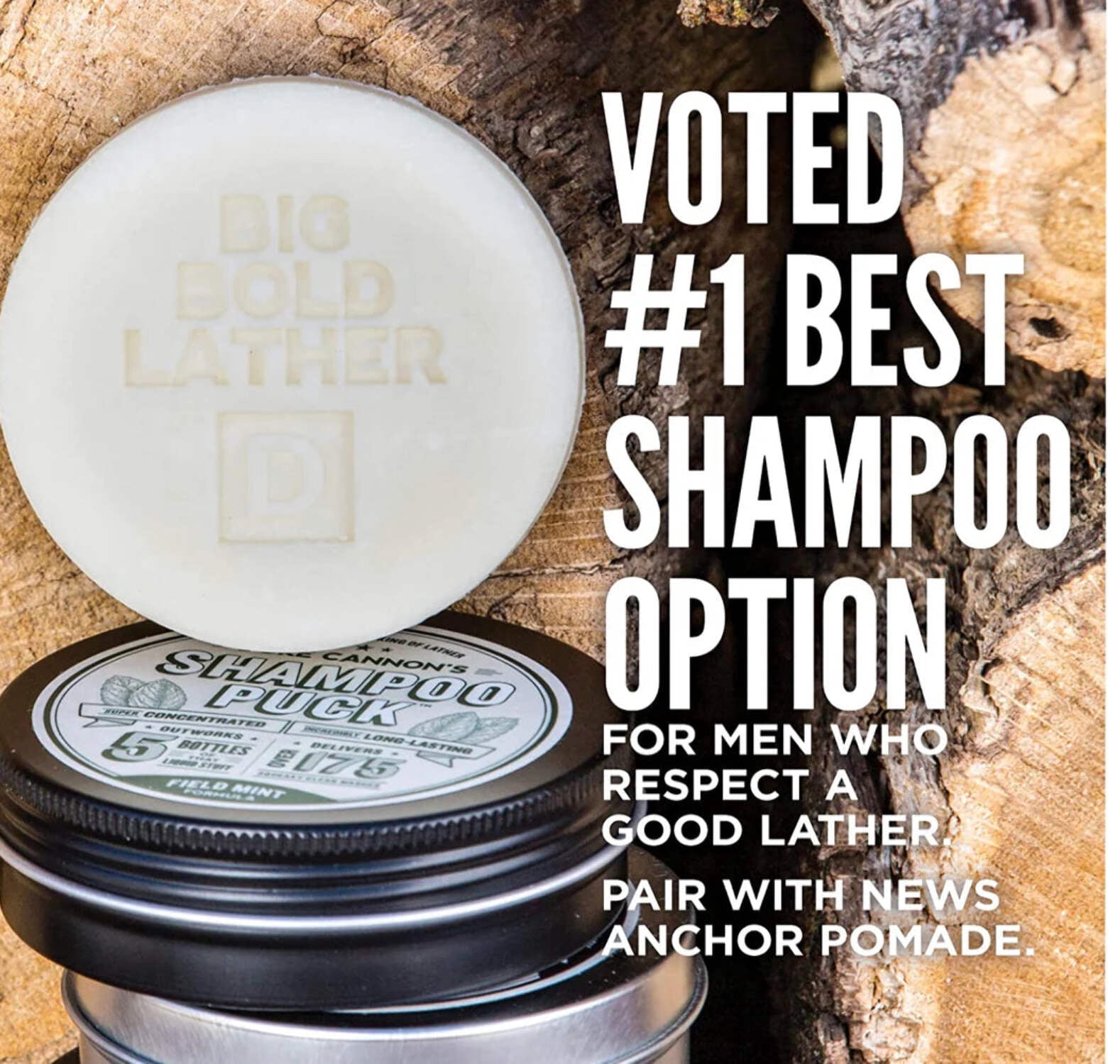 Duke Cannon Shampoo Puck Solid Shampoo: Field Mint, 4.5 oz. 1 PACK