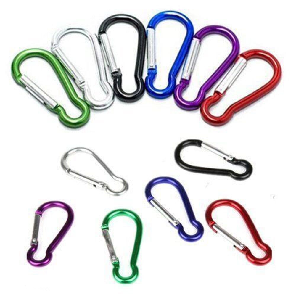 Details about   10x Safety Buckle Hook Climbing Button Carabiner Outdoor Sports Aluminium Alloy 