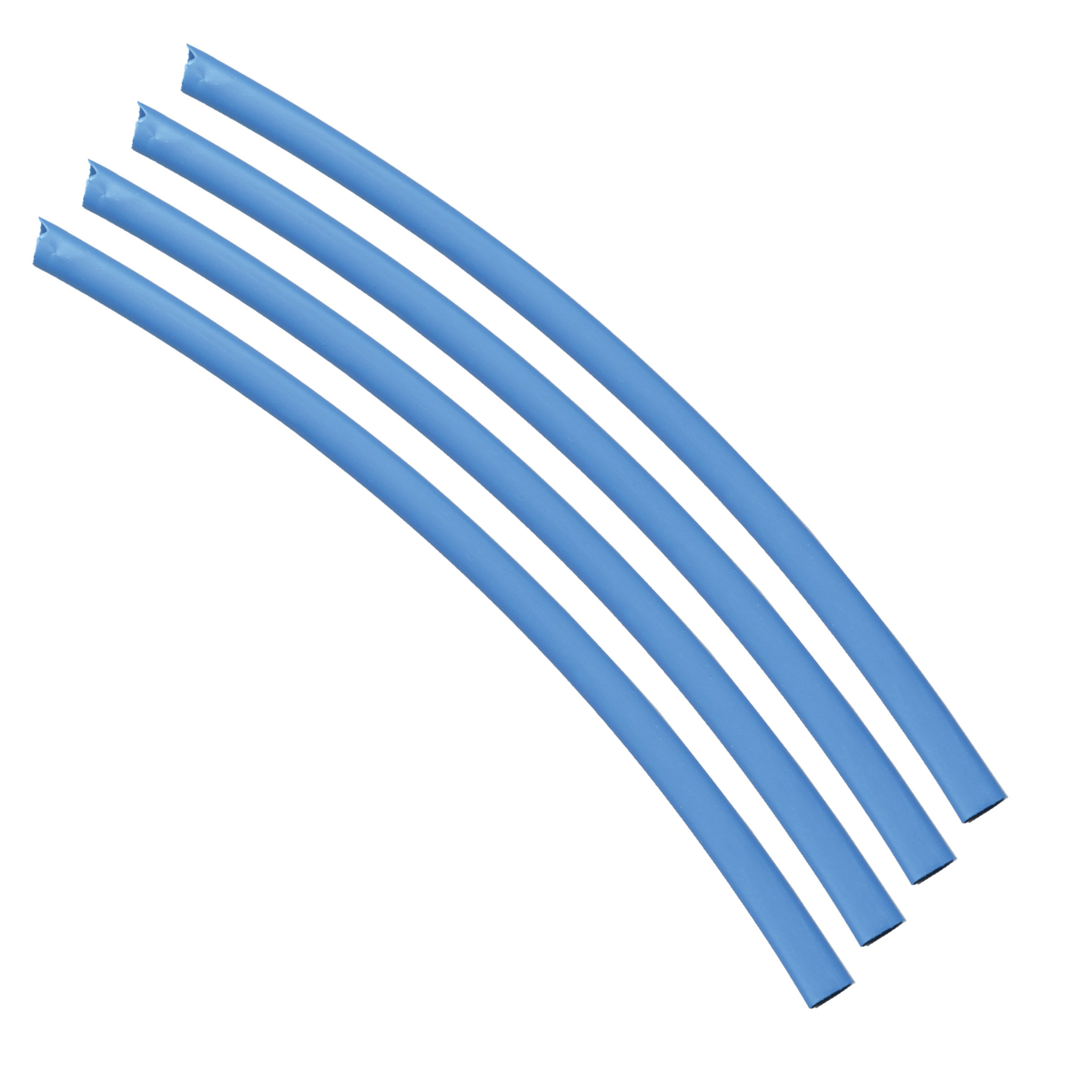 Flexible Thin Single Wall Non-Adhesive Heat Shrink Tubing 2:1 Blue 1/8