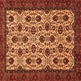 thumbnail image 1 of Ahgly Company Indoor Square Abstract Orange Modern Area Rugs, 3' Square, 1 of 4