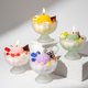 thumbnail image 1 of Vela aromática de helado de fruta de verano - vela de aromaterapia de larga duración de 350g con flores secas, cera en gel transparente para decoración y relajación, 1 of 6