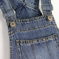 thumbnail image 5 of KIDSCOOL SPACE Girls Denim Overalls,Big Exposed External Pockets Jean Dungarees Pants,Light Blue,10-11 Years, 5 of 8