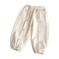 thumbnail image 4 of CPNG Girls Jogger Sweatpants Bow Embroidery Elastic Waist Sweat Pants Fashion Casual Baggy Tapered Pants Loungewear Pants, 4 of 8