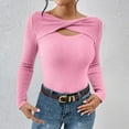 thumbnail image 6 of JYnXIANTI Sweaters for Women Trendy Casual Slim Ribbed Knit Tops Soft Long Sleeve Fall Clothes Fashion Outfits, 6 of 7