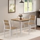 thumbnail image 5 of Juego de Comedor 3 Piezas para Espacios Pequeños | Mesa con 2 Sillas que se Guardan ABAJO, Tapizadas en PU | Ahorra Espacio Totalmente - Ideal para Departamentos blanco y madera, 5 of 8