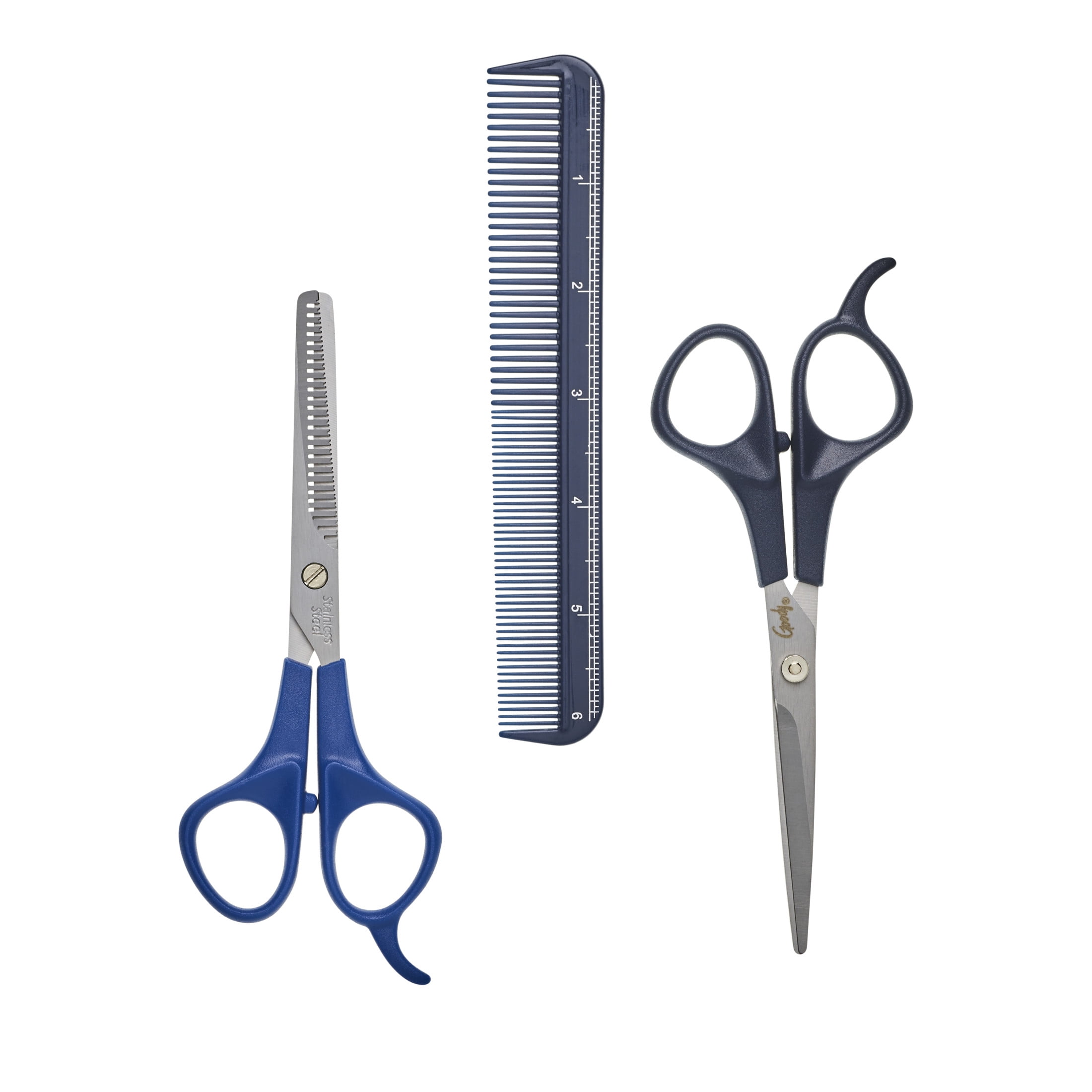 Goody New Style Kit, Hair Cutting Shears Thinning Shears And Comb, 3 Pieces
