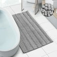 thumbnail image 2 of Clara Clark Chenille Super Absorbent Bath Mat - Extra Soft - Shower and Bath Room - Machine wash dry - Size Extra Large 44 x 26 - Silver, 2 of 8