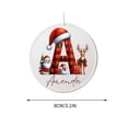 thumbnail image 7 of ZhyrZng Personalized Christmas Ornament, 2025 Ceramic Hanging Ornaments Letter A-Z with Santa, Gift for Kids, Grandkids, Baby’s First Christmas, 7 of 7