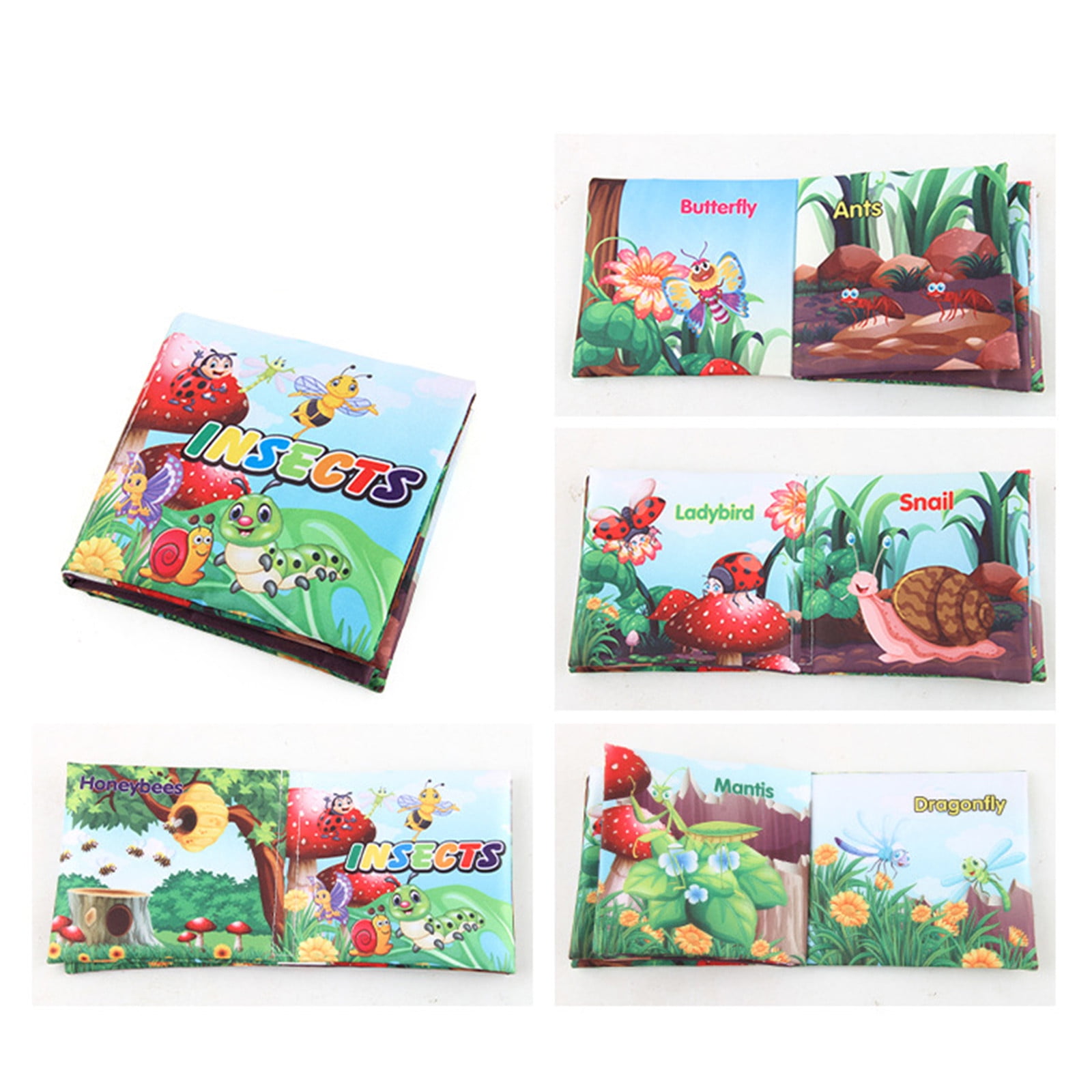 EQWLJWE Baby Bath Books,Nontoxic Fabric Soft Baby Cloth Books,Early