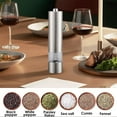 thumbnail image 4 of Electric Pepper Grinder,Stainless Steel Salt And Pepper Mill,Battery Powered Spice Grinder,Adjustable Coarseness Pepper Mill,One Handed Automatic Pepper Grinder For Sea Salt Kitchen Cooking, 4 of 6