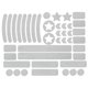 thumbnail image 1 of Tiras Reflectantes Pegatinas Impermeable Bike Reflector Stripe Blanco Afortunado Sencillez, 1 of 4