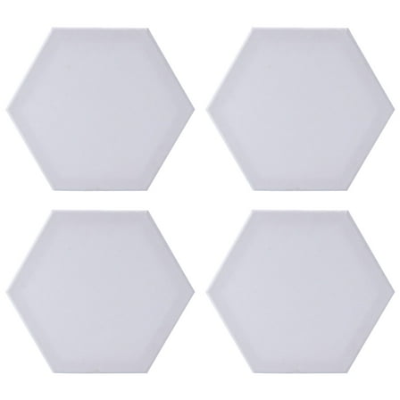 PTOOTP 4Pcs White Hexagon Canvas Boards for Artists and Students, Premium Supplies
