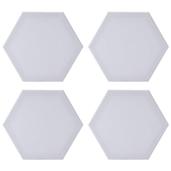 PTOOTP 4Pcs White Hexagon Canvas Boards for Artists and Students, Premium Supplies